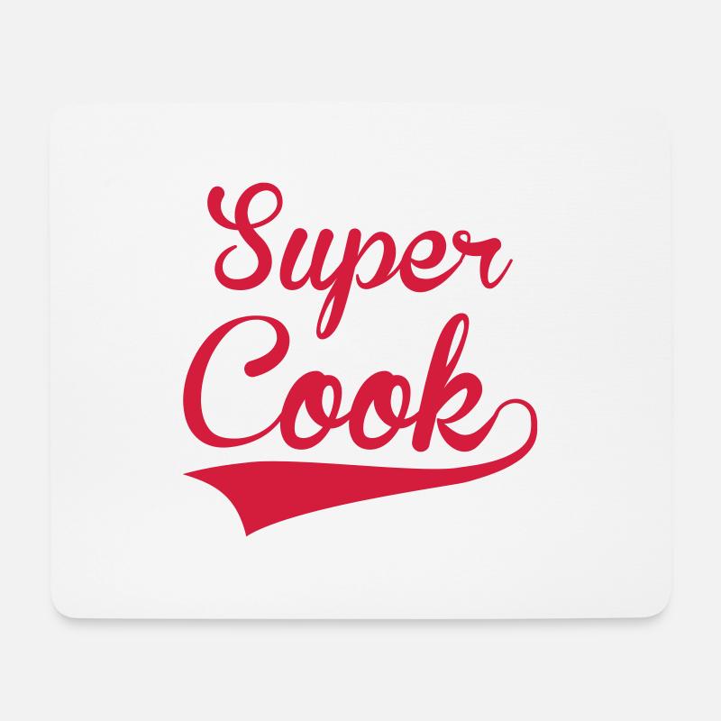 Super Cook - Mousepad (Querformat) - Weiß