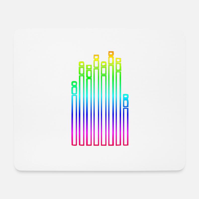 Soundwaves Waves Musik DJ Vinyl Alpha Beta - Mousepad (Querformat) - Weiß