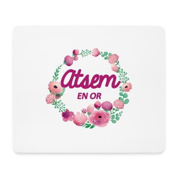 Atsem en or - Tapis de souris (format paysage) - blanc - Devant