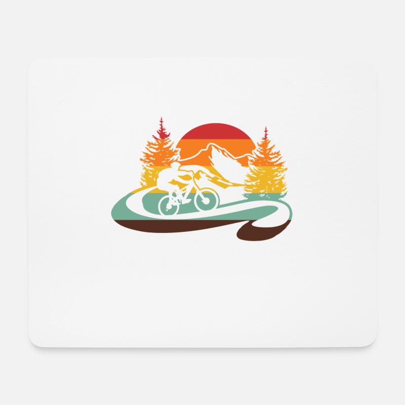 Fahrradtour - Mousepad (Querformat) - Weiß