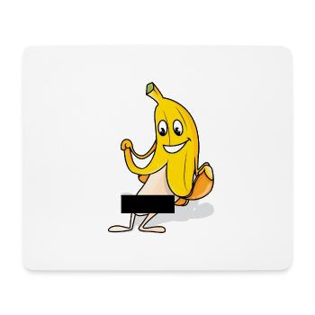 Revealing banana shows his banana * censored * - Mouse Pad (horizontal) - white - Front