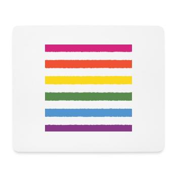 drapeau arc-en-ciel - Tapis de souris (format paysage) - blanc - Devant