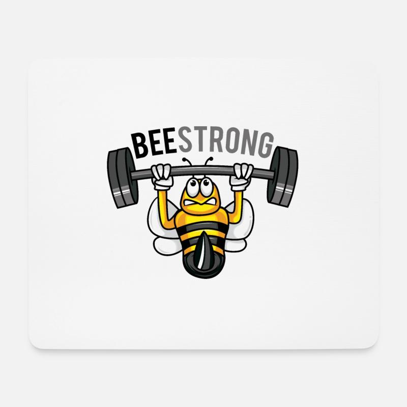 Be strong like a bee BEE STRONG Sport Workout - Mouse Pad (horizontal) - white