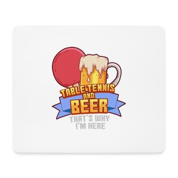 Tennis de table bière bière de table bière bière énonciation drôle - Tapis de souris (format paysage) - blanc - Devant