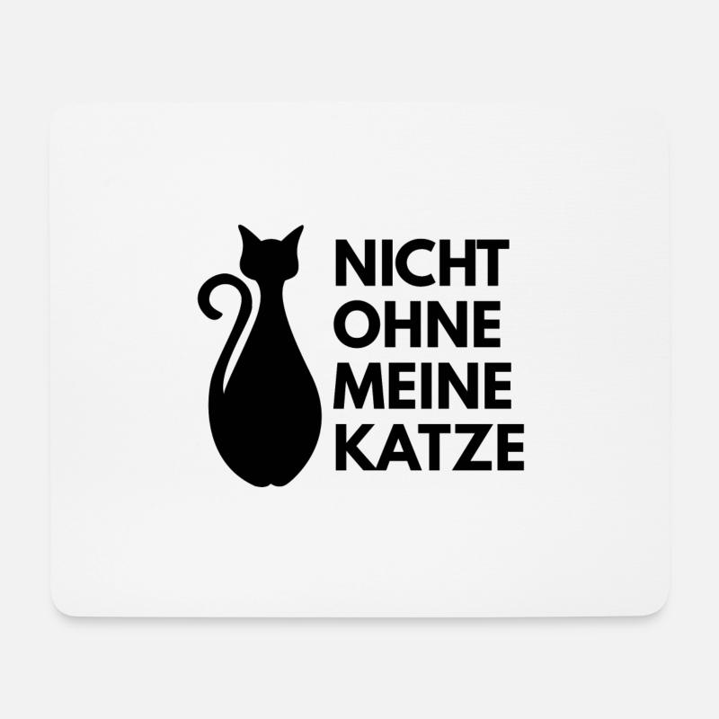 nicht ohne meine Katze - Mousepad (Querformat) - Weiß
