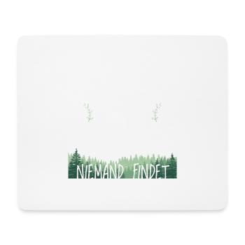 Pferd Reiterin Wald Reiterspruch t shirt - Mousepad (Querformat) - Weiß - Vorne