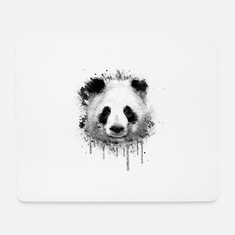 Cooles Kunst Panda Portrait (watercolor design) - Mousepad (Querformat) - Weiß