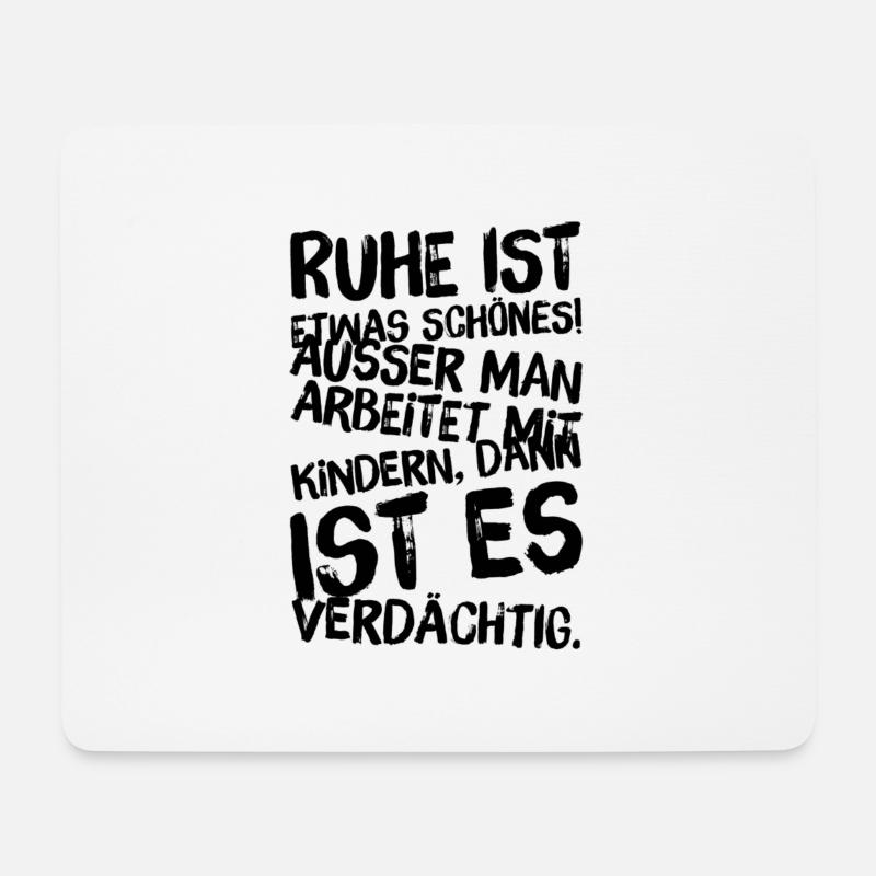 Erzieher Erzieherin Beruf Kindergarten Geschenke - Mousepad (Querformat) - Weiß