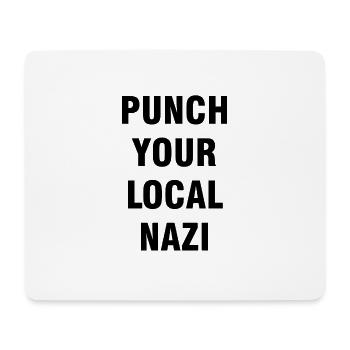 Statement gegen Nazis | Antifa T-Shirts Geschenke - Mousepad (Querformat) - Weiß - Vorne