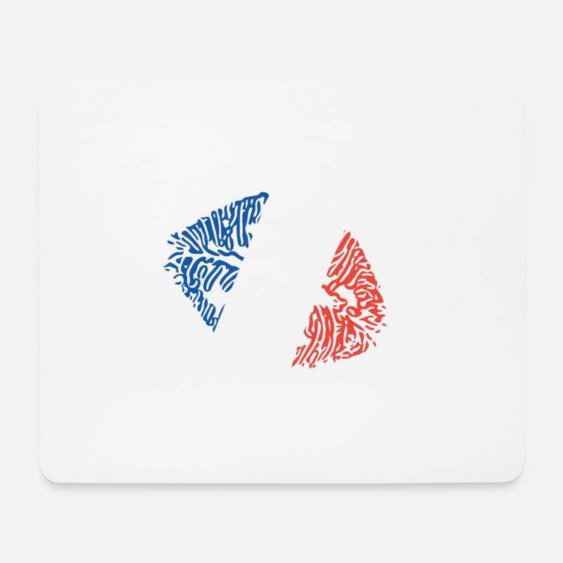 Kuss aus Frankreich - Mousepad (Querformat) - Weiß