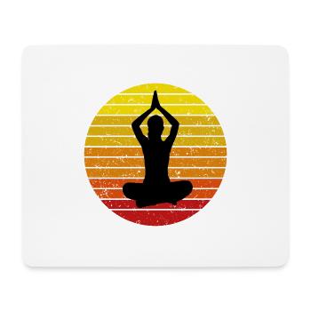 Vintage Yoga Shirt Namaste Esoterik - Mousepad (Querformat) - Weiß - Vorne