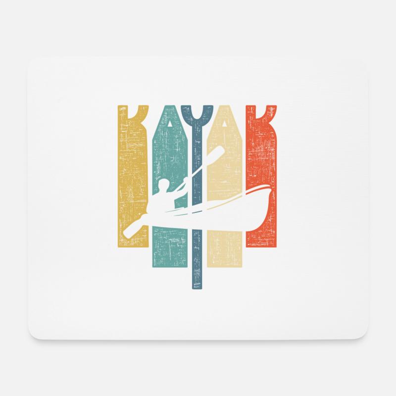 Kayak - Mousepad (Querformat) - Weiß