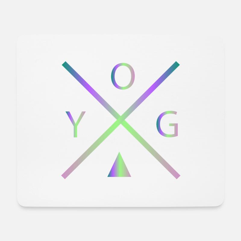 yoga - Mousepad (Querformat) - Weiß