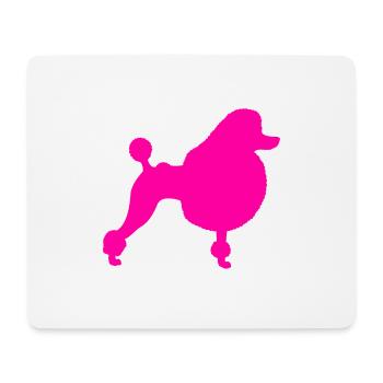 caniche - Tapis de souris (format paysage) - blanc - Devant