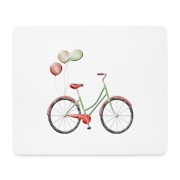 Fahrrad Vintage Luftballons - Mousepad (Querformat) - Weiß - Vorne