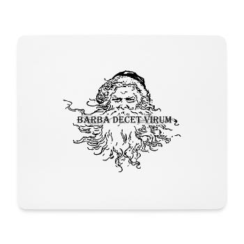 Barba decet virum - The beard makes the man - Mouse Pad (horizontal) - white - Front