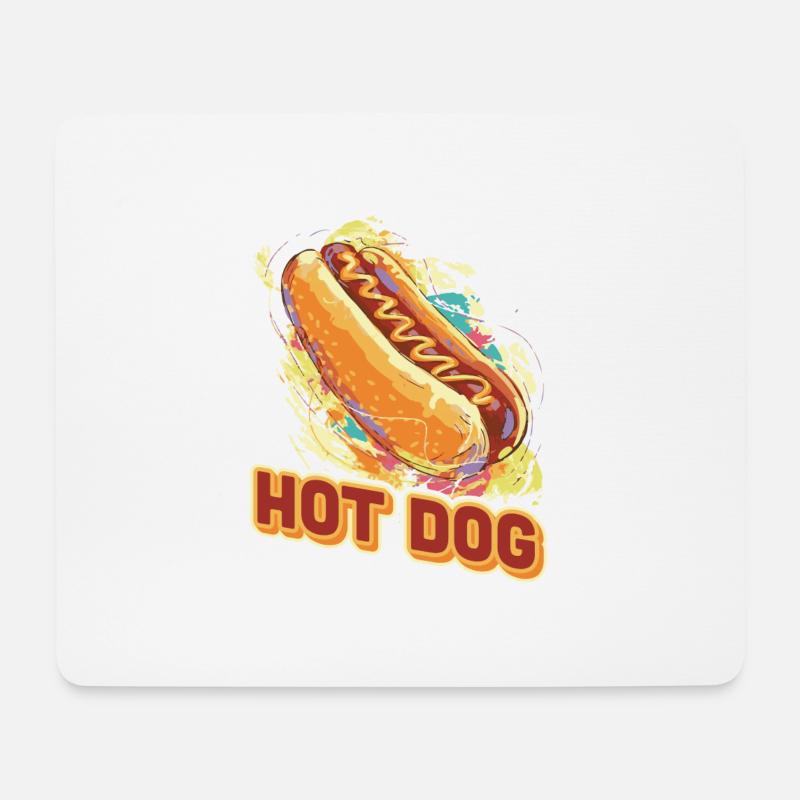 Hot dog - Mousepad (Querformat) - Weiß