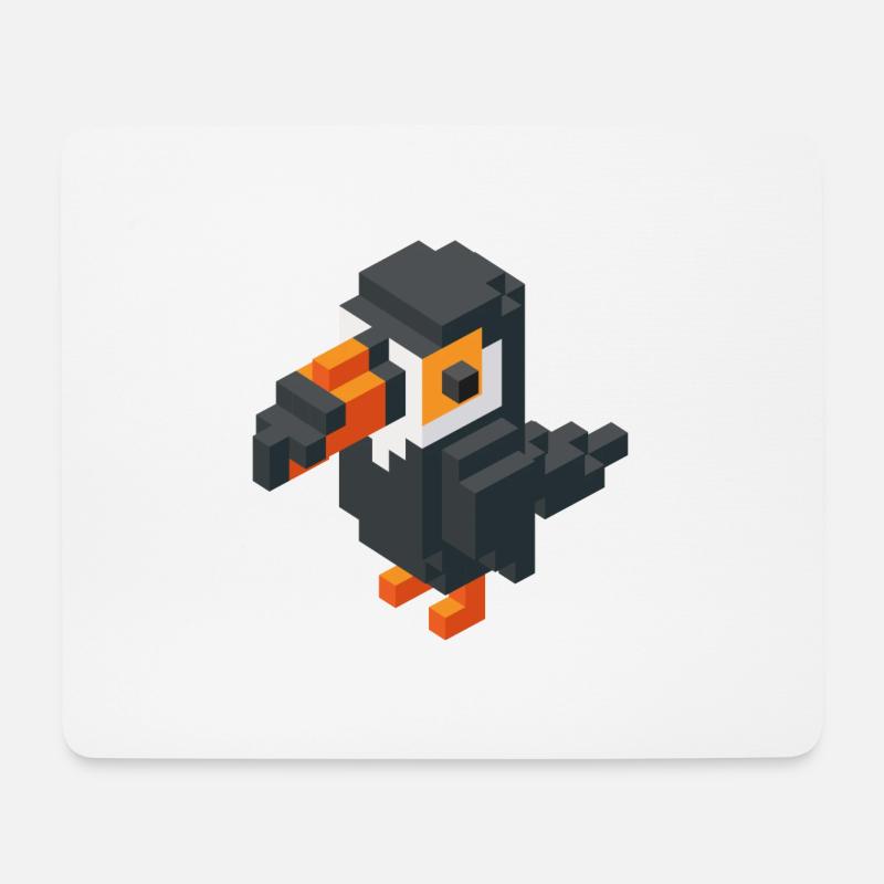 Vogel Design Shirt - Mousepad (Querformat) - Weiß