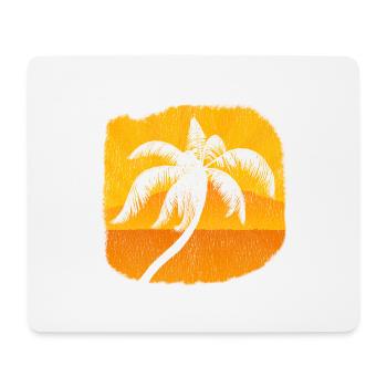 Palme Palmen Sonnenuntergang Strand Retro - Mousepad (Querformat) - Weiß - Vorne