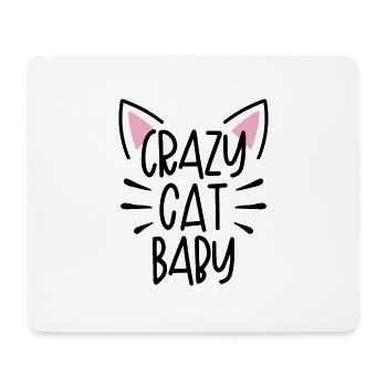 Crazy cat baby - Mouse Pad (horizontal) - white - Front