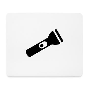 Lampe de poche - Tapis de souris (format paysage) - blanc - Devant