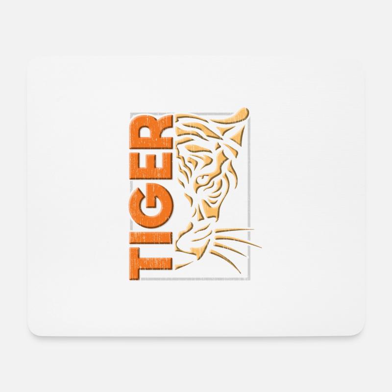 tiger - Mouse Pad (horizontal) - white