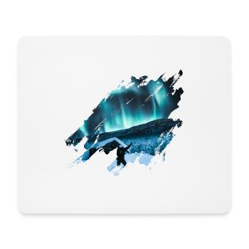 Winter Polarlichter Antarktis Nordpol Eisberg snow - Mousepad (Querformat) - Weiß - Vorne
