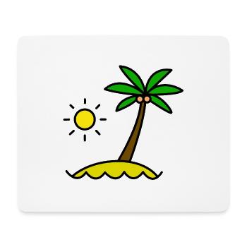 Palmen - Mousepad (Querformat) - Weiß - Vorne