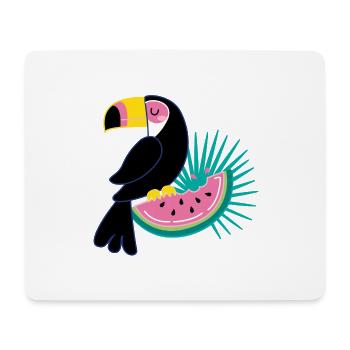 Toucan & Melon - Mouse Pad (horizontal) - white - Front