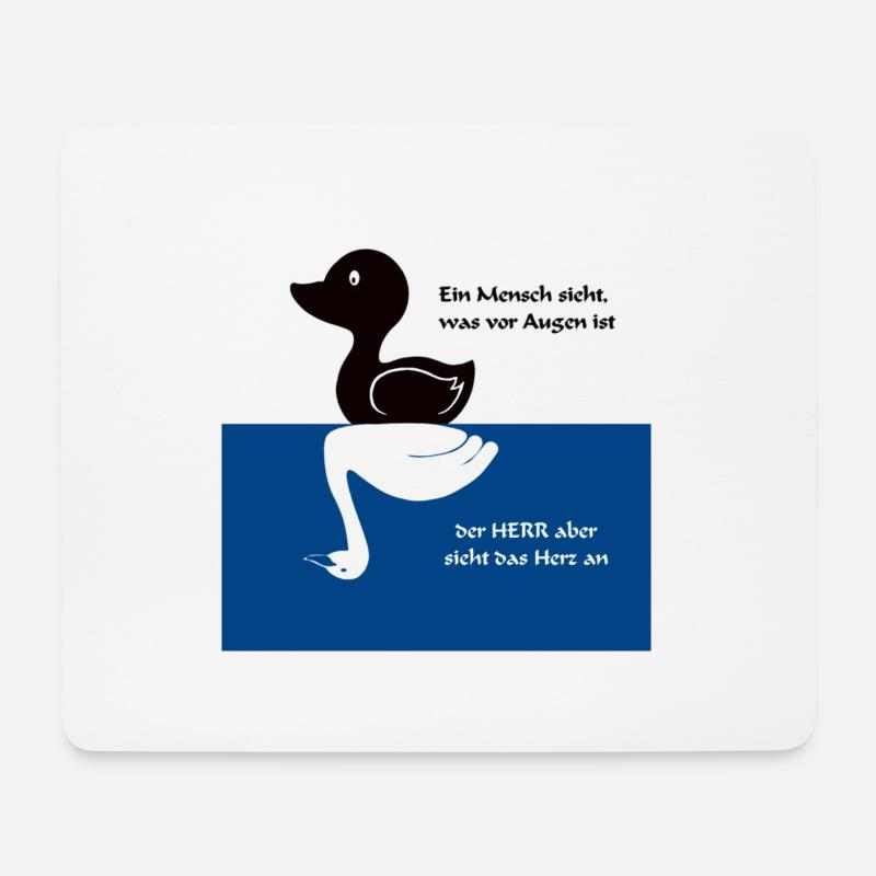 Ente Schwarn - Mousepad (Querformat) - Weiß