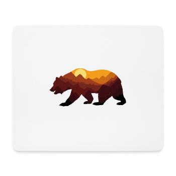Bear | Nature | wilderness - Mouse Pad (horizontal) - white - Front