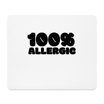 100% allergic - Mouse Pad (horizontal) - white - Front