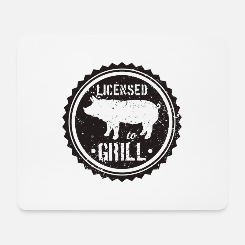 Grillen - Mousepad (Querformat) - Weiß