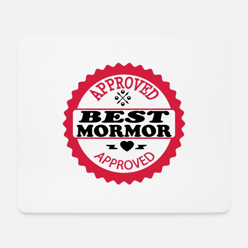 Approved best mormor - Mouse Pad (horizontal) - white