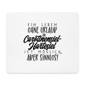 Ein Leben ohne Urlaub (schwarz) - Mousepad (Querformat) - Weiß - Vorne