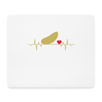 T-shirt de nourriture d'amour de battement de coeur de patate douce - Tapis de souris (format paysage) - blanc - Devant