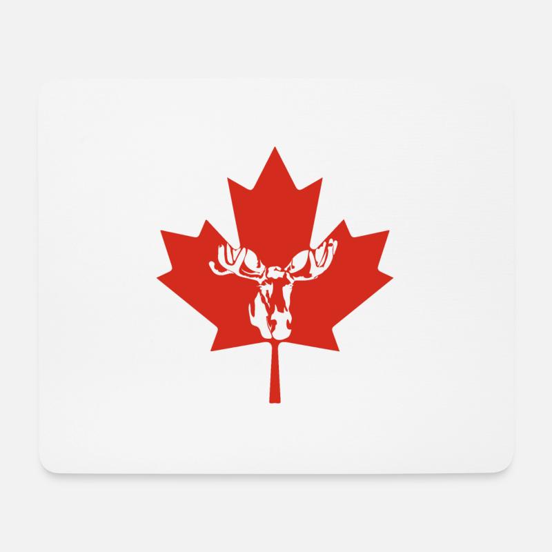 Kanada Elch Tiere in Kanada Geschenkidee - Mousepad (Querformat) - Weiß