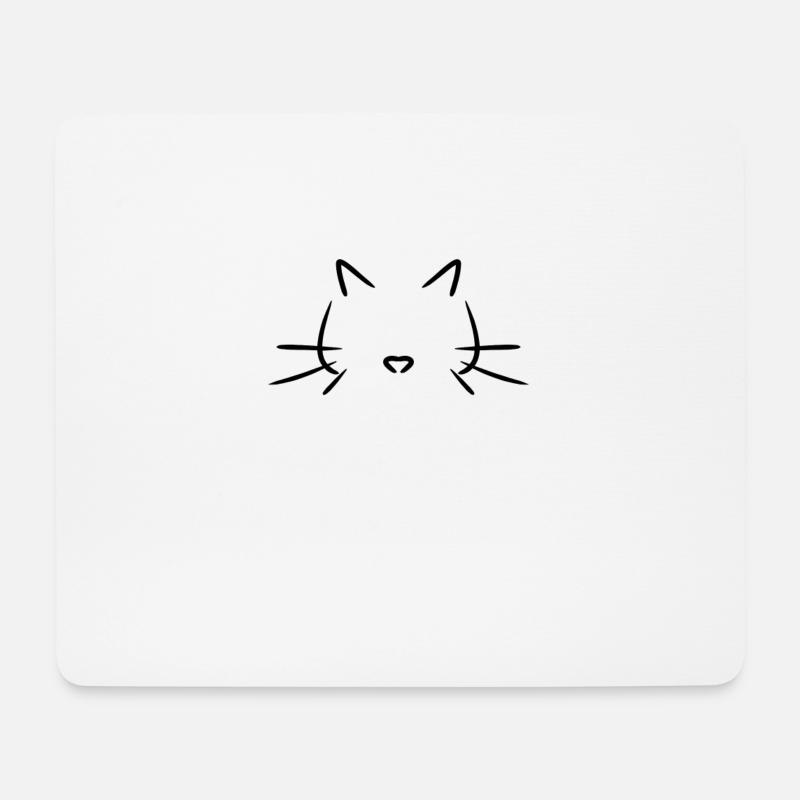 Katze - Mousepad (Querformat) - Weiß