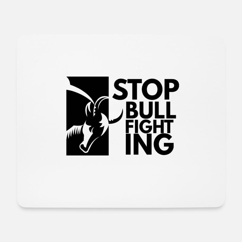 Stopt die Stierkämpfe - Mousepad (Querformat) - Weiß