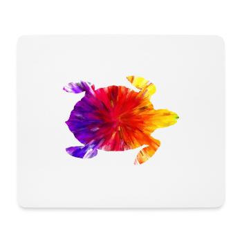 Tortue de couleur - Tapis de souris (format paysage) - blanc - Devant