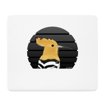 jz.birds hoopoe bird portrait illustration - Mouse Pad (horizontal) - white - Front