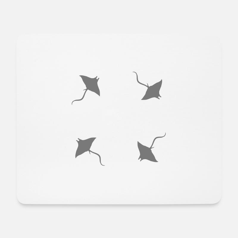 ring muster kreis stachelrochen schwimmen tauchen - Mousepad (Querformat) - Weiß