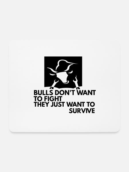 Tierschützer Stierkampf - Mousepad (Querformat) - Weiß