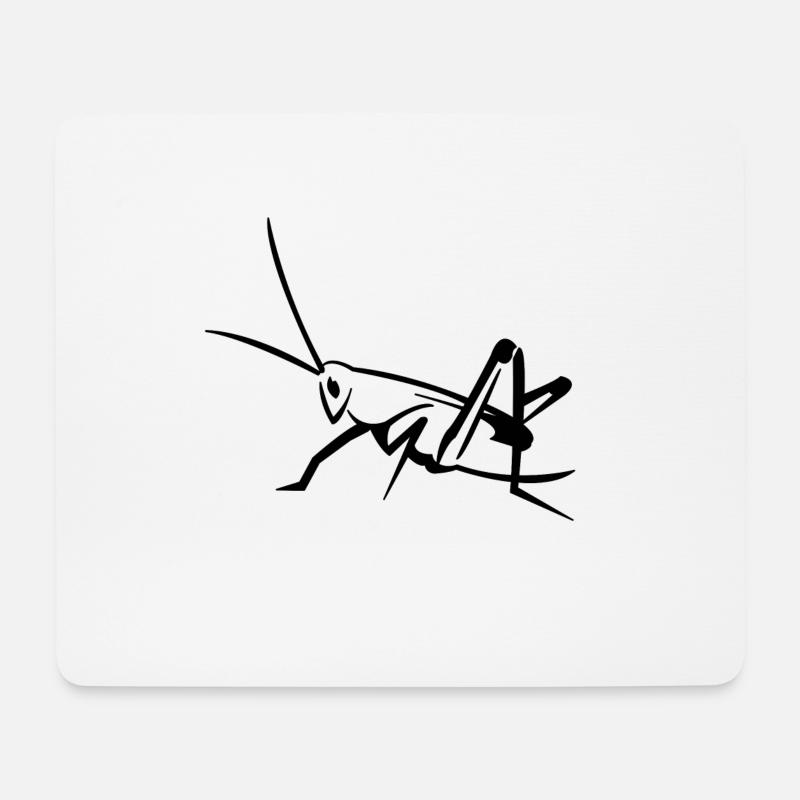 Heuschrecke - Mousepad (Querformat) - Weiß