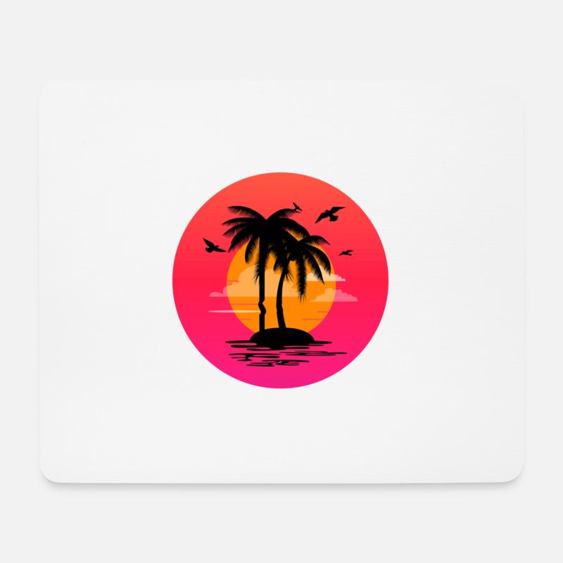 Palm tree - Mouse Pad (horizontal) - white