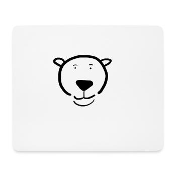 Bär, Zeichnung, schlicht, simpel, einfach, schön - Mousepad (Querformat) - Weiß - Vorne
