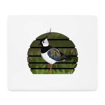 jz.birds vanneau oiseau design animal - Tapis de souris (format paysage) - blanc - Devant
