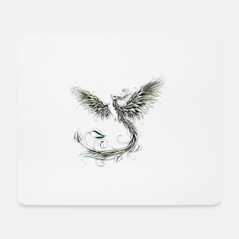 Phönix - Mousepad (Querformat) - Weiß