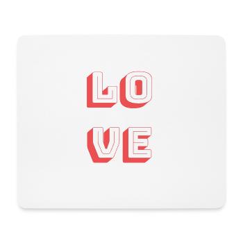 LOVE - parce que l'amour est la plus belle sensation du monde - Tapis de souris (format paysage) - blanc - Devant