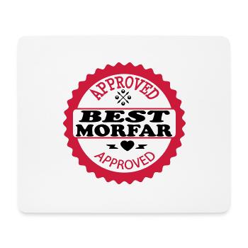 Approved best morfar - Mouse Pad (horizontal) - white - Front